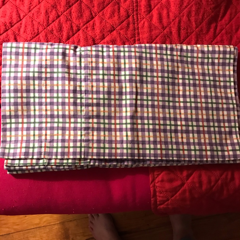 Longaberger Blueberry Plaid Valance